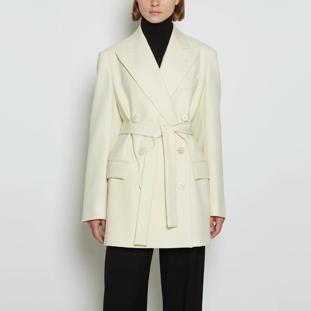 Dries Van Noten "Bomeos" Blazer in Ivory, size Large